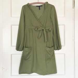 Mon Petite Oiseau Empire Waist Soft Hooded Dress with Pockets